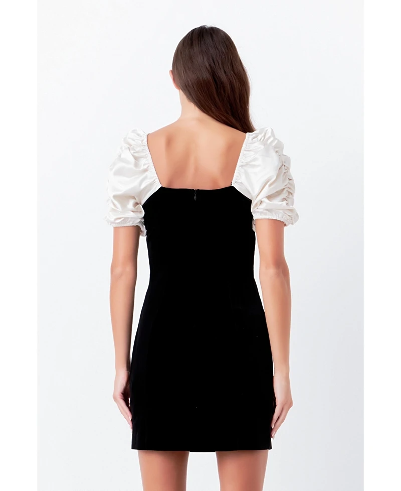 Women's Cutout Combo Mini Dress