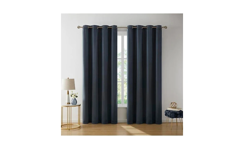 Hlc.me Sawyer Premium Luxurious Lush Velvet Soft Light Filtering Grommet Window Curtains