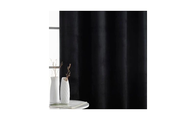 Hlc.me Sawyer Premium Luxurious Lush Velvet Soft Light Filtering Grommet Window Curtains
