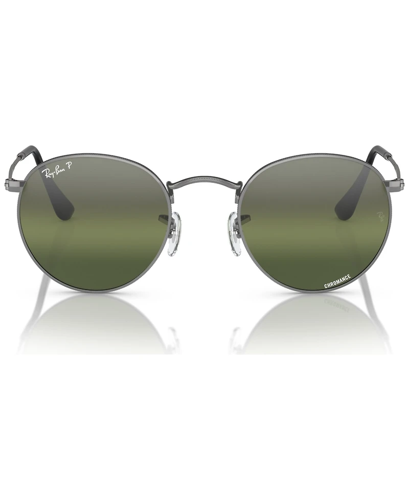 Ray-Ban Men's Round Metal Chromance Polarized Sunglasses, Mirror Gradient RB3447