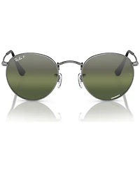 Ray-Ban Men's Round Metal Chromance Polarized Sunglasses, Mirror Gradient RB3447