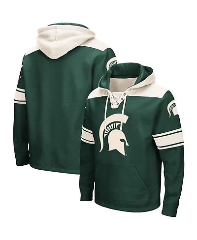 Men's Colosseum Green Michigan State Spartans 2.0 Lace-Up Pullover Hoodie