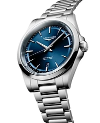 Longines Men's Swiss Automatic Conquest Stainless Steel Bracelet Watch 41mm