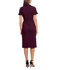 Maggy London Women's Ruffled-Trim Sheath Dress