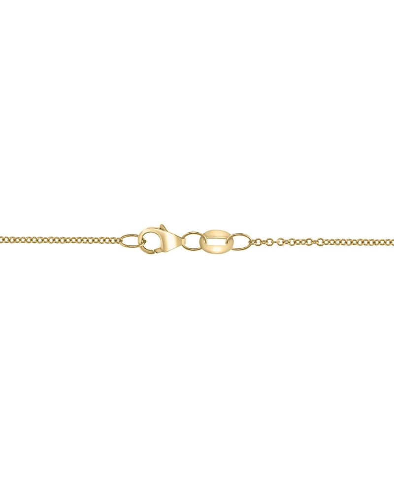 Effy Emerald (7/8 ct. t.w.) & Diamond (1/8 ct. t.w.) 18" Pendant Necklace in 14k Gold