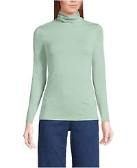 Lands' End Lightweight Jersey Long Sleeve Turtleneck