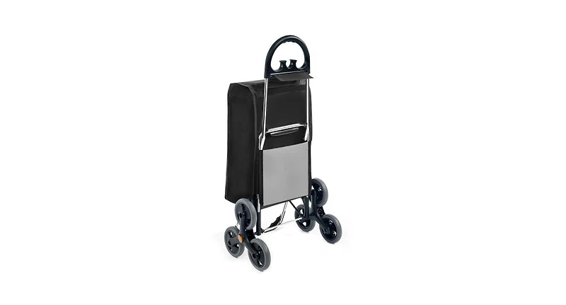 Folding Stair Climbing Shopping Cart with Removable Bag and Handle