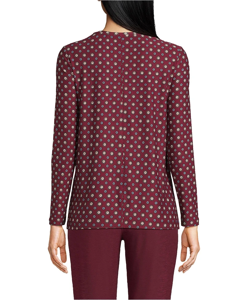 Lands' End Women's Long Sleeve Performance V-Neck Top
