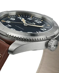 Hamilton Men's Swiss Automatic Khaki Field Expedition Leather Strap Watch 41mm