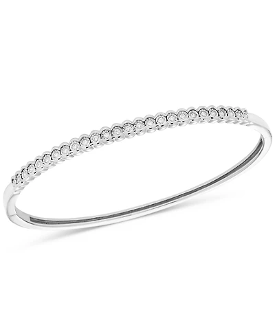 Diamond Skinny Bangle Bracelet (1/4 ct. t.w.) in Sterling Silver