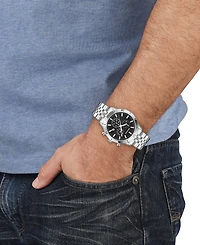 Salvatore Ferragamo Men's Swiss Chronograph Master Stainless Steel Bracelet Watch 43mm