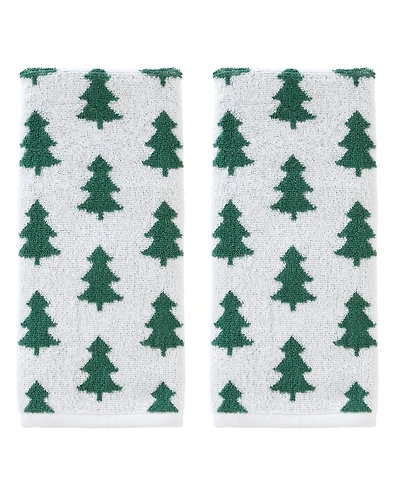 Skl Home Holiday Trees Cotton 2 Piece Hand Towel Set