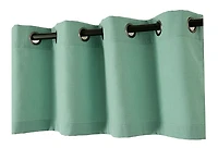 Kate Aurora Oversized Grommet Top Solid Color Window Valance Curtain