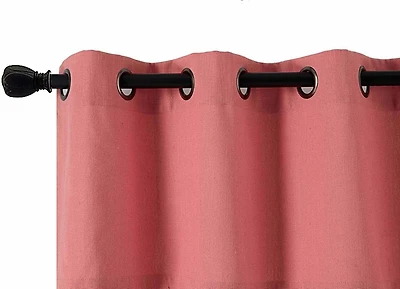 Kate Aurora Oversized Grommet Top Solid Color Window Valance Curtain