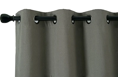 Kate Aurora Oversized Grommet Top Solid Color Window Valance Curtain