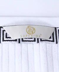 Superior Athens Cotton with Greek Scroll and Floral Pattern, 4 Piece Bath Towel Set
