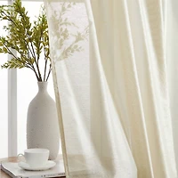Hlc.me Lauren Semi Sheer Light Filtering Transparent Pocket Top & Back Tab Lightweight Window Curtains Drapery Panels Bedroom & Living Room