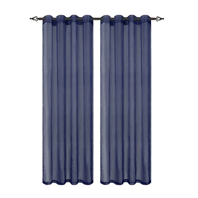 GoodGram Ultra Luxurious Elegant Sheer Grommet Single Curtain Panel