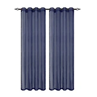 GoodGram Ultra Luxurious Elegant Sheer Grommet Single Curtain Panel