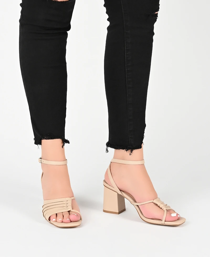 Journee Collection Women's Shillo Block Heel Sandals