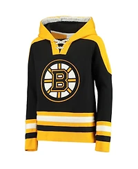 Big Boys David Pastrnak Black Boston Bruins Ageless Must-Have V-Neck Name and Number Pullover Hoodie