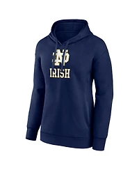Women's Fanatics Navy Notre Dame Fighting Irish Evergreen Pullover Hoodie