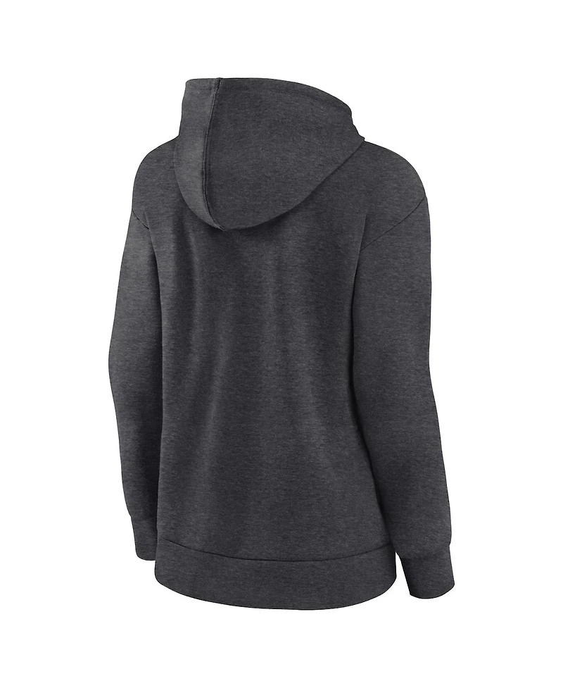 Women's Fanatics Heather Charcoal Oklahoma Sooners Evergreen Campus Pullover Hoodie