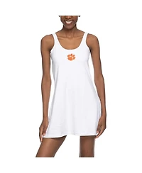 Women's ZooZatz White Clemson Tigers Logo Scoop Neck Dress