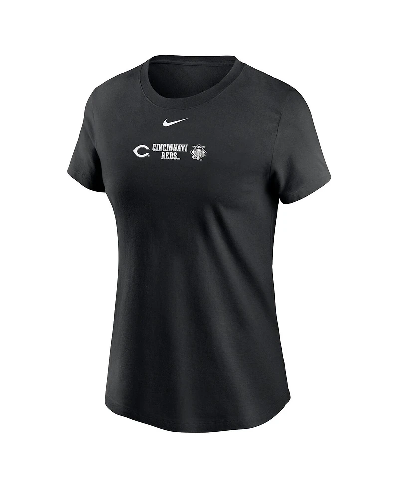 Women's Nike Black Cincinnati Reds Over Shoulder T-shirt
