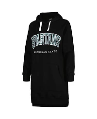 Women's Gameday Couture Black Michigan State Spartans Take a Knee Raglan Hooded Sweatshirt Dress