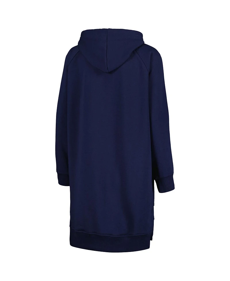 Women's Gameday Couture Navy Penn State Nittany Lions Take a Knee Raglan Hooded Sweatshirt Dress