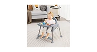 4-in-1 Convertible Baby High Chair with Removable Double Tray
