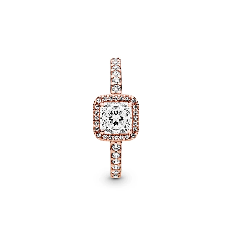 Pandora Cubic Zirconia Timeless Square Sparkle Halo Ring