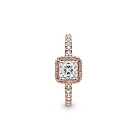 Pandora Cubic Zirconia Timeless Square Sparkle Halo Ring