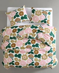 Closeout! Marimekko Pieni Kukkatori Cotton 3 Piece Duvet Cover Set, King