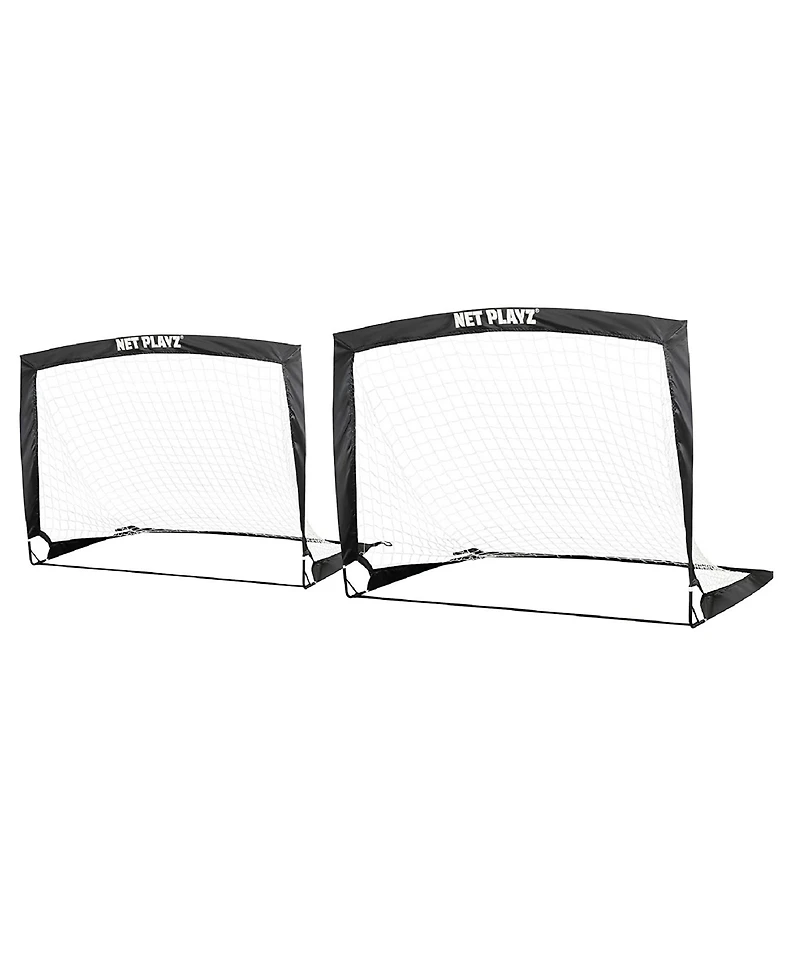 Net Playz Backyard Soccer Goal, Kids Pop-up Backyard Soccer Goals Set of 2