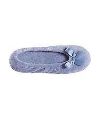 Isotoner Embroidered Terry Ballerina Slipper, Online Only