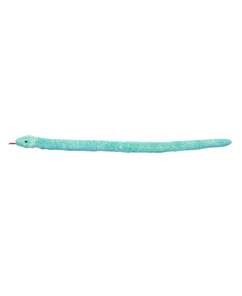 Aurora X-Large Aqua Snake Playful Plush Toy Blue 53"