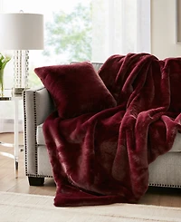Croscill Sable Solid Faux Fur Decorative Pillow, 20" x