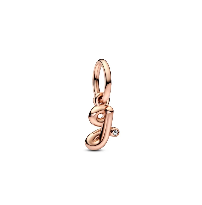 Pandora 14k Rose Gold-Plated Script Alphabet Dangle Charm - Gold