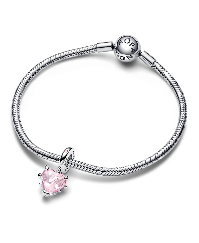 Pandora Mixed Stone Pink Family Tree Heart Dangle Charm
