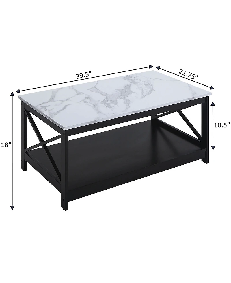 Convenience Concepts 39.5" Medium-Density Fiberboard Oxford Coffee Table with Shelf