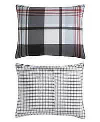 Closeout! Eddie Bauer Normandy Plaid Micro Suede Reversible Piece Duvet Cover Set