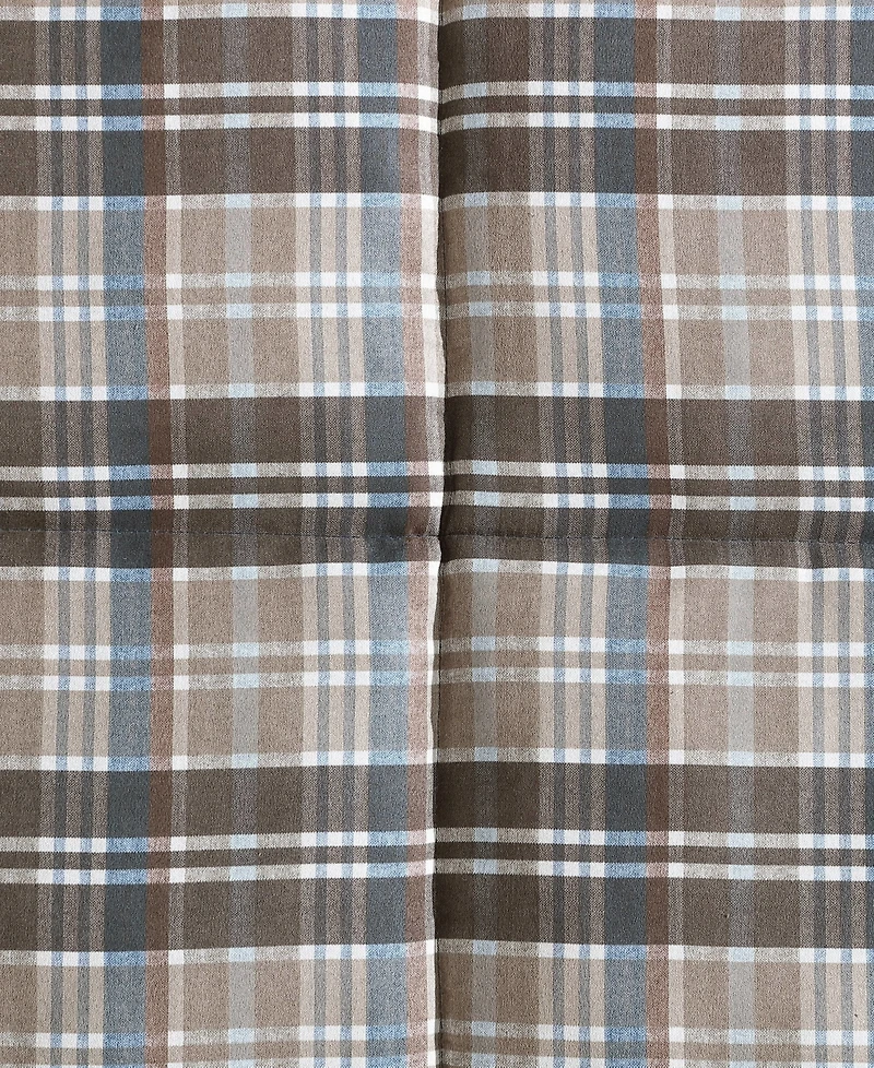 Closeout! Eddie Bauer Rugged Plaid Micro Suede Reversible 3 Piece Duvet Cover Set, King
