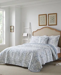 Laura Ashley Amberley Cotton Reversible 4-Piece Quilt Set