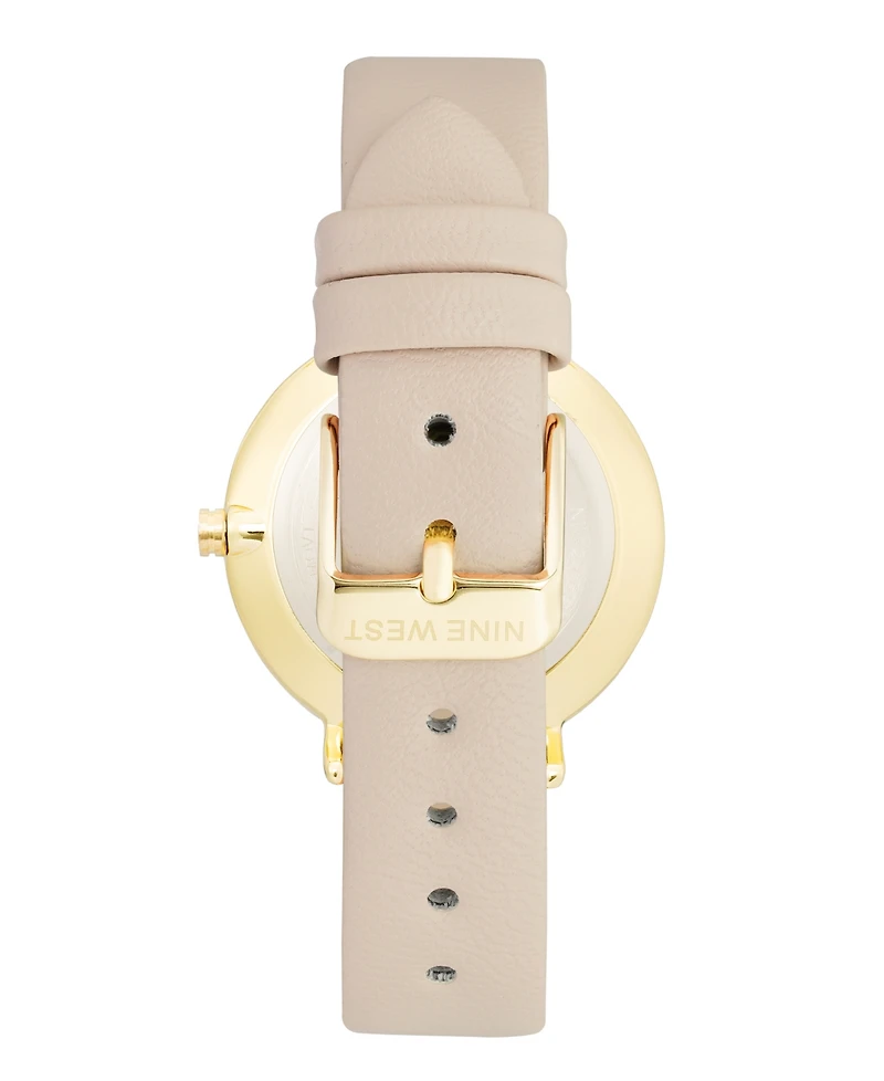 Nine West Women's Quartz Tan Faux Leather Band Watch