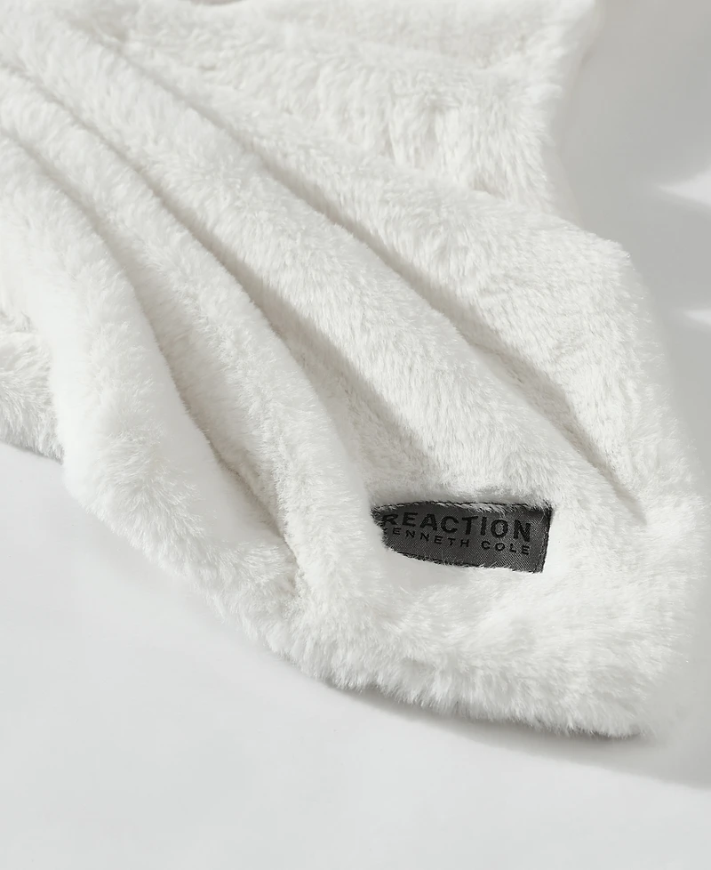 Closeout! Kenneth Cole Reaction Solid Faux Fur Throw, 60x50