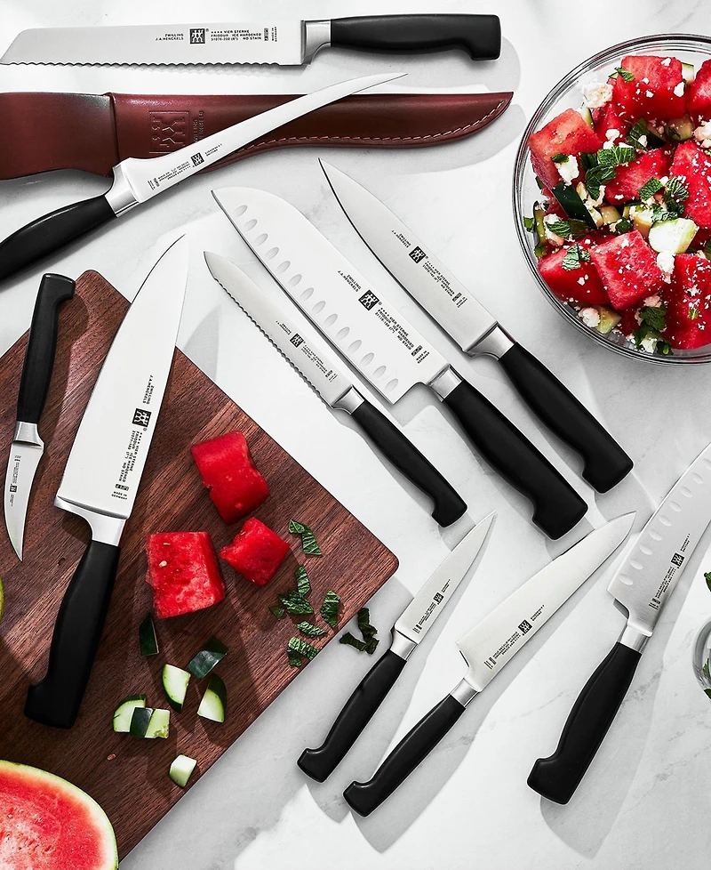 Zwilling Four Star 7" Hollow Edge Santoku Knife