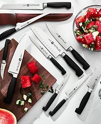 Zwilling Four Star 7" Hollow Edge Santoku Knife