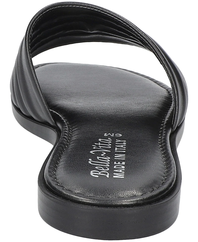 Bella Vita Women's Italy Rya-Italy Flat Slide Sandals